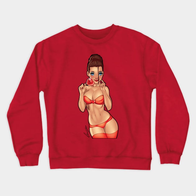 Valentine's Girl Crewneck Sweatshirt by Eliaschatzoudis